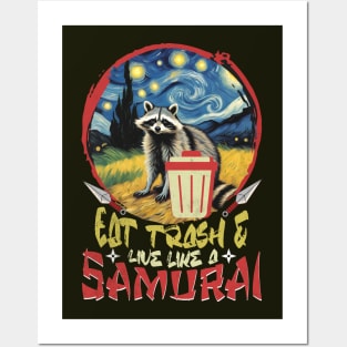 Racoons Eat Trash a Sarcastic People Funny Trash Samurai Posters and Art